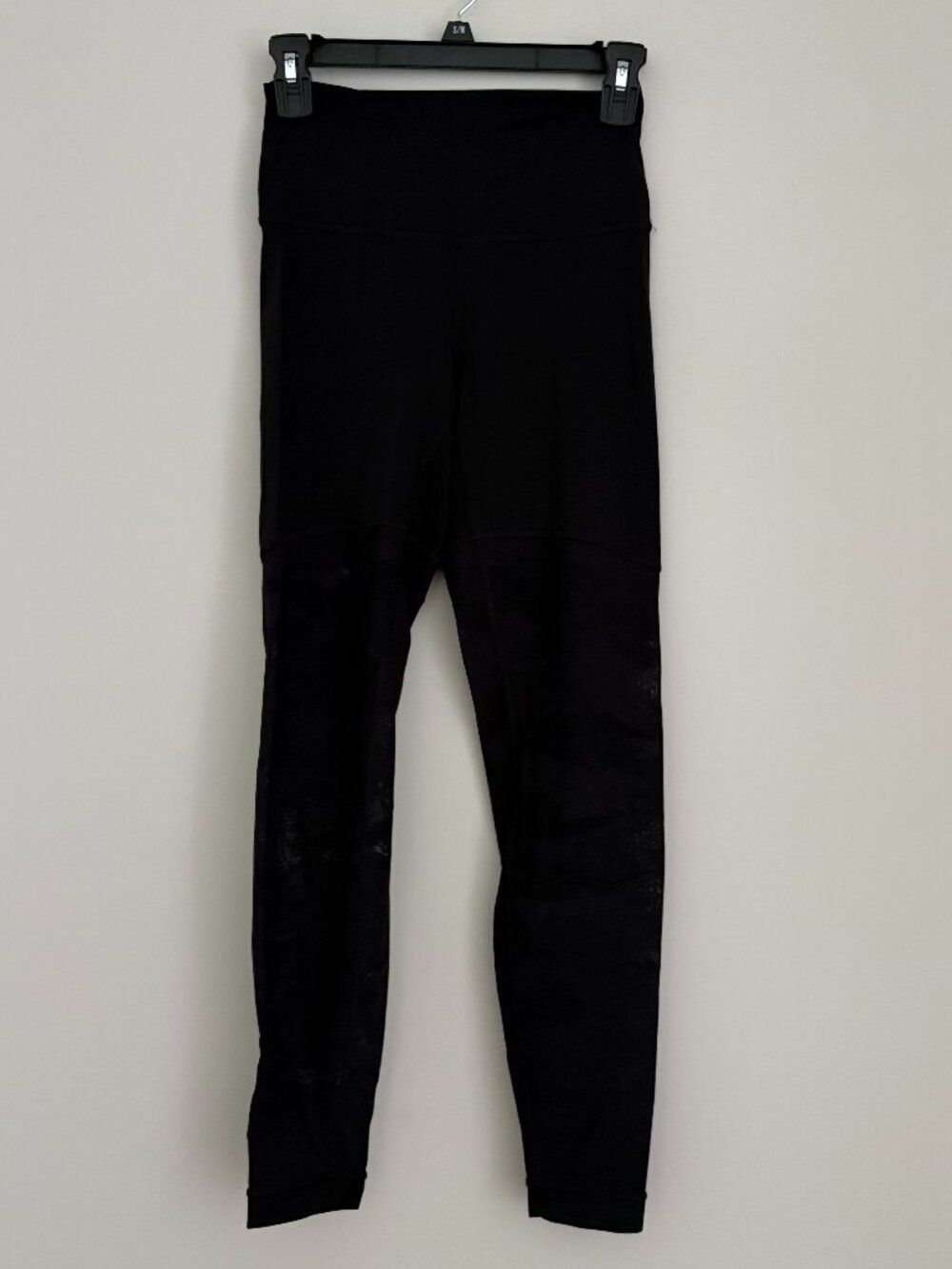 Lululemon Black Sheer Will High Rise Camo Mesh Workout Leggings Athleisure 6